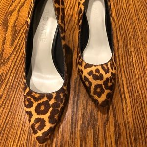 1. State leopard print wood high heel 9.5